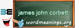 WordMeaning blackboard for james john corbett